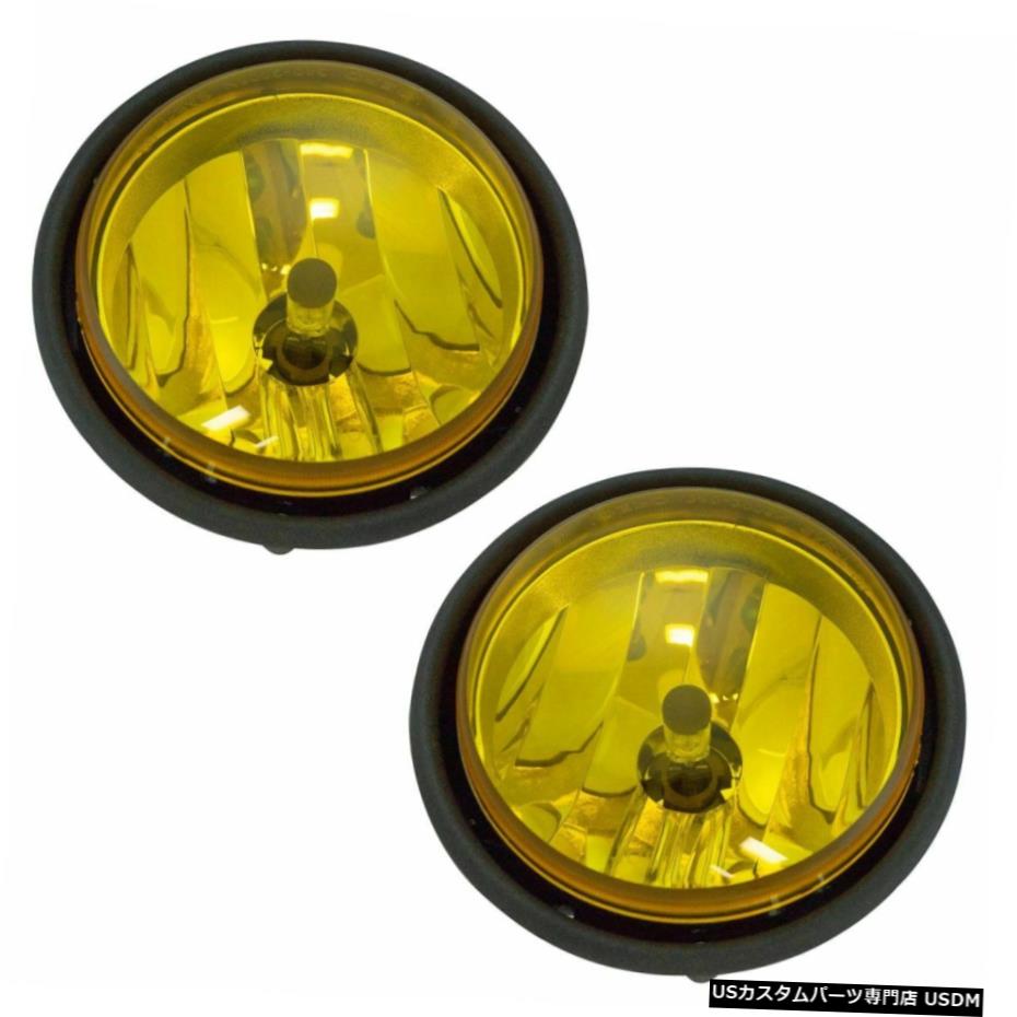 イエローフォグドライビングライトランプペアLH＆＃038;フレートライナーコロンビア新のためのRHサイド Yellow Fog Driving Light Lamp Pair LH & RH Side for Freightliner Columbia New 【並行輸入品】