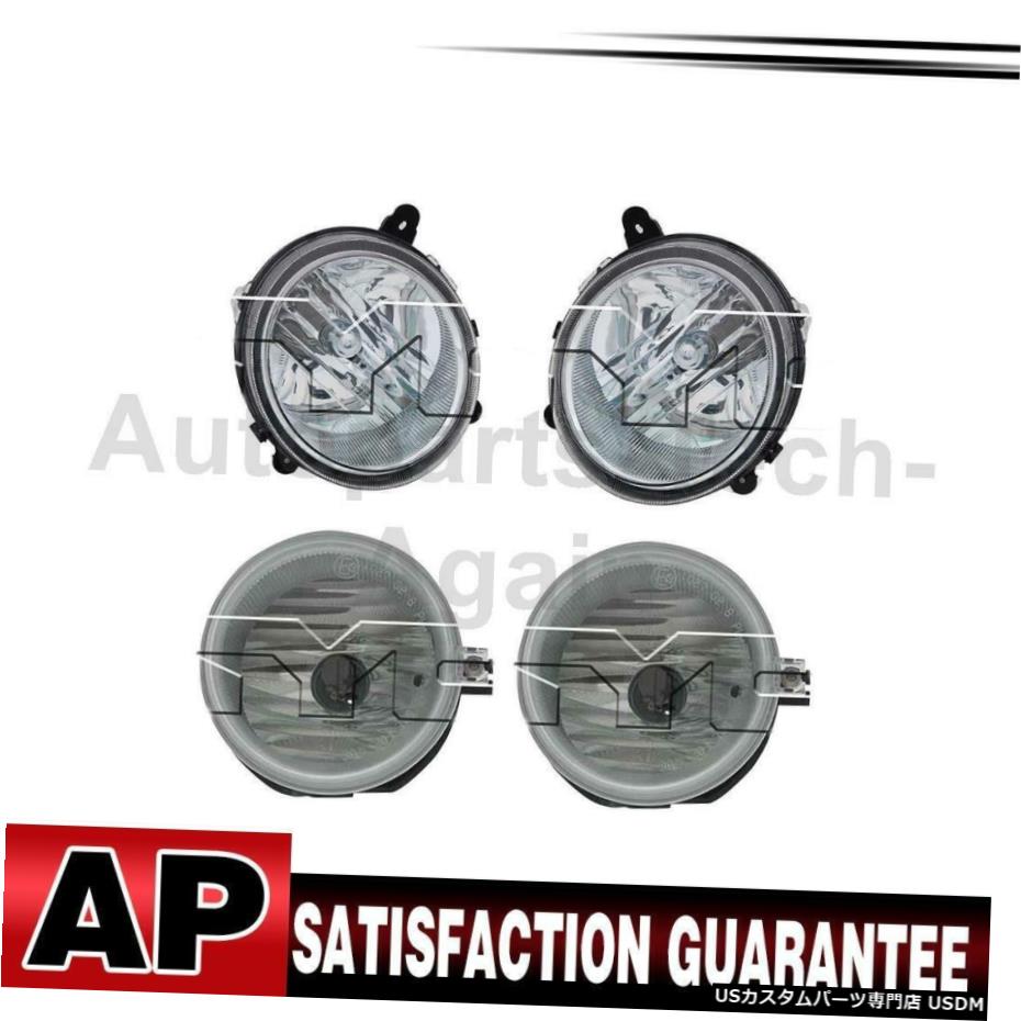 ジープ2007-2009用4のTYCヘッドライトアセンブリフォグライトアセンブリは、左右のセット TYC Headlight Assembly Fog Light Assembly Left Right Set Of 4 For Jeep 2007-2009 【並行輸入品】
