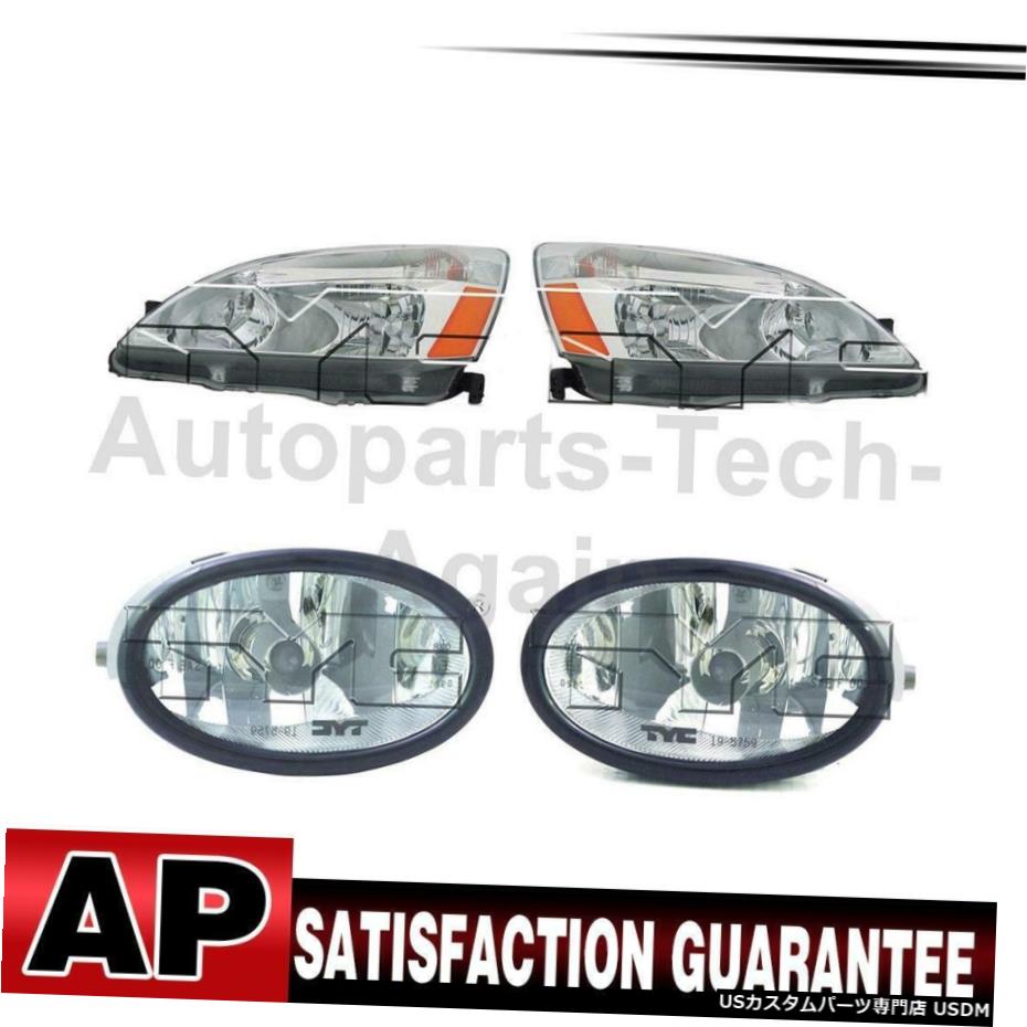 アコードのために4のTYCヘッドライトアセンブリフォグライトアセンブリは、左右のセット TYC Headlight Assembly Fog Light Assembly Left Right Set Of 4 For Accord 【並行輸入品】