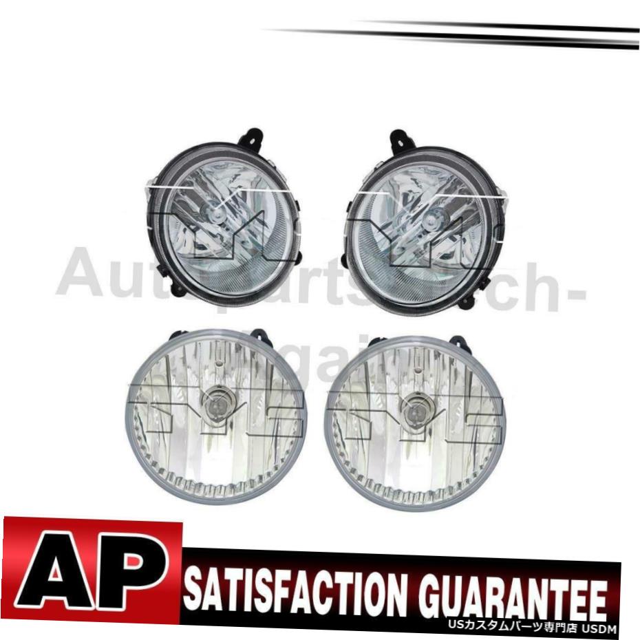 ジープ2011-2017用4のTYCヘッドライトアセンブリフォグライトアセンブリは、左右のセット TYC Headlight Assembly Fog Light Assembly Left Right Set Of 4 For Jeep 2011-2017 【並行輸入品】