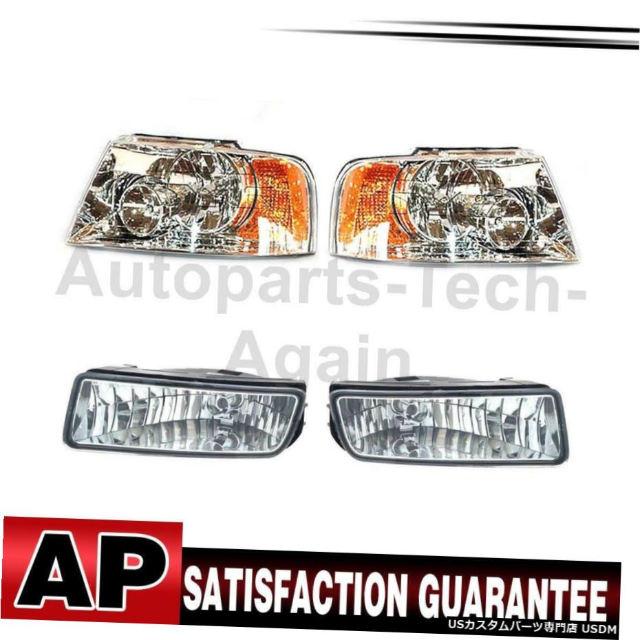 遠征のために4のTYCヘッドライトアセンブリフォグライトアセンブリは、左右のセット TYC Headlight Assembly Fog Light Assembly Left Right Set Of 4 For Expedition 【並行輸入品】