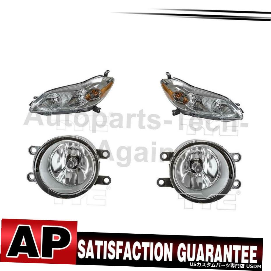トヨタ・マトリックスのために4のTYCヘッドライトアセンブリフォグライトアセンブリは、左右のセット TYC Headlight Assembly Fog Light Assembly Left Right Set Of 4 For Toyota Matrix 【並行輸入品】