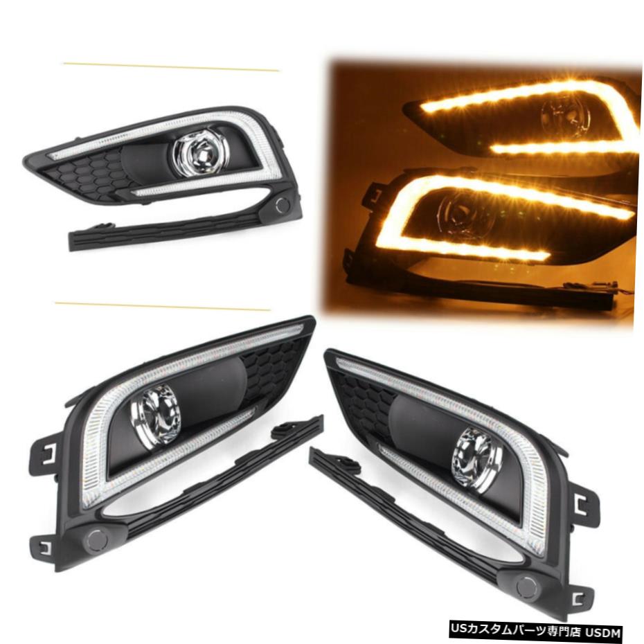 車のオートLED昼間のフォグランプランプDRLについてはシボレークルーズ2016 2017を実行しています Car Auto LED Daytime Running Fog Lights Lamp DRL For Chevrolet Cruze 2016 2017 【並行輸入品】