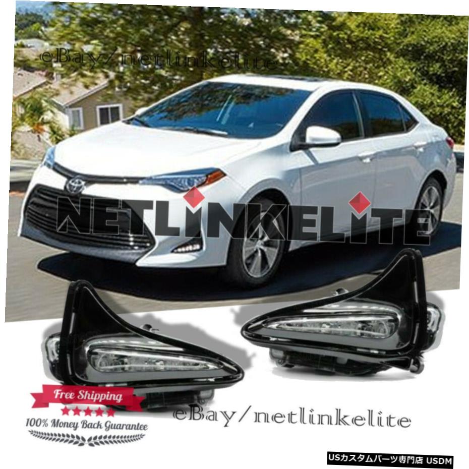 2017-2019トヨタカローラバンパードライビングランプW /スイッチのペアLEDフォグランプ Pair LED Fog Lights For 2017-2019 Toyota Corolla Bumper Driving Lamps W/Switch 【並行輸入品】