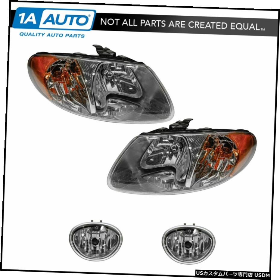4のヘッドライトフォグドライビングライトランプキットLH RHの設定01-04ダッジミニバンの新用 Headlight Fog Driving Light Lamp Kit LH RH Set of 4 for 01-04 Dodge Mini Van New 【並行輸入品】