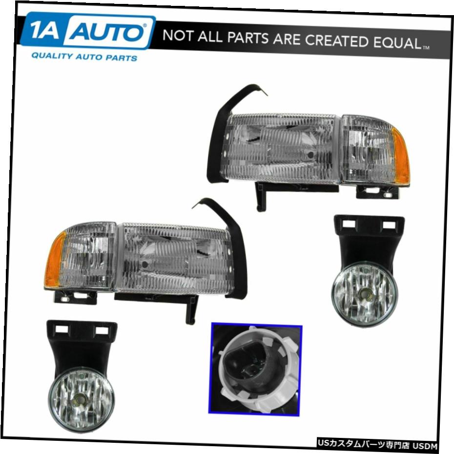 ダッジラムピックアップトラックの新4のヘッドライトフォグドライビングライトランプキットセット Headlight Fog Driving Light Lamp Kit Set of 4 for Dodge Ram Pickup Truck New 【並行輸入品】