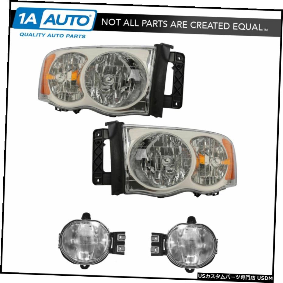 4のヘッドライトフォグドライビングライトランプキットLH RHの設定02-05ダッジラム新のための Headlight Fog Driving Light Lamp Kit LH RH Set of 4 for 02-05 Dodge Ram New 【並行輸入品】