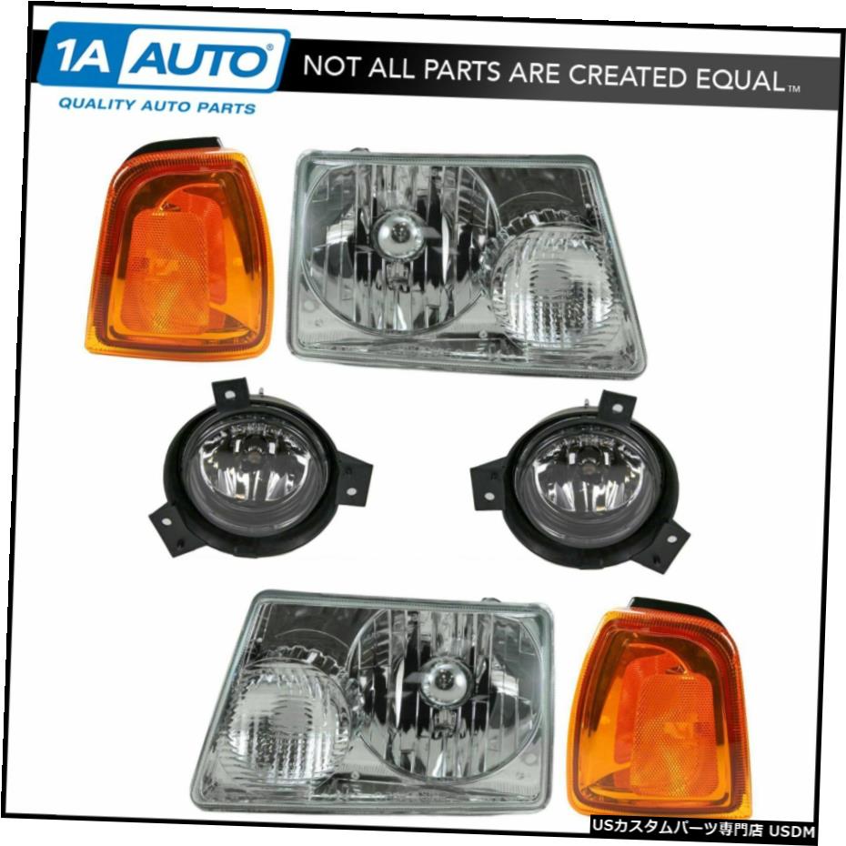 01-03フォードレンジャートラック新のためのヘッドライトフォグランプパーキングライト6ピースキットセット Headlight Fog Lamp Parking Light 6 Piece Kit Set for 01-03 Ford Ranger Truck New 【並行輸入品】 44,022円