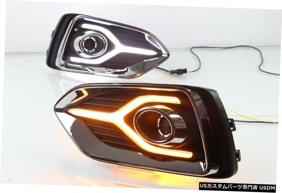 2018-2019現代アクセントのためにLED昼間のデイフォグランプDRL RUNランプ LED Daytime Day Fog Light DRL Run lamp For 2018-2019 hyundai accent 【並行輸入品】
