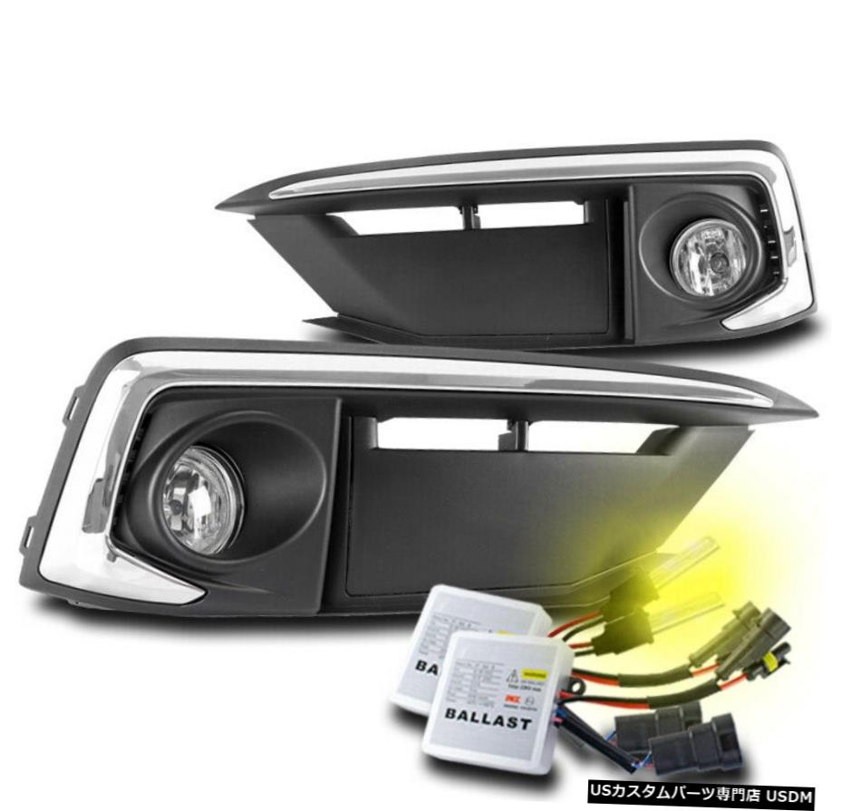 2019 2020ホンダシビッククーペ/セダンバンパークロームフォグランプランプ/ 3000K HIDのw For 2019 2020 Honda Civic Coupe/Sedan Bumper Chrome Fog Lights Lamp w/3000K HID 【並行輸入品】