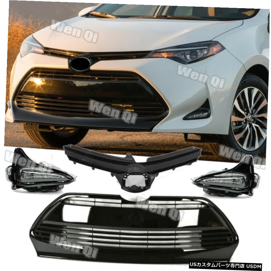 17 19のためのトヨタカローラle Xle上部グリルの下のグリル 038 Ledフォグランプランプ For 17 19 Toyota Corolla Le Xle Upper Grille Lower Grill Led Fog Lights Lamps Elteachermurcia Com