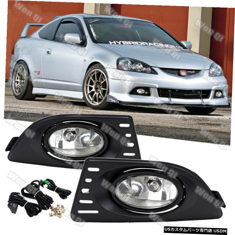 アキュラRSX 2005-2007クリアペアバンパーフォグランプランプ用/配線+ wスイッチ For Acura RSX 2005-2007 Clear Pair Bumper Fog Lights Lamps w/Wiring+Switch 【並行輸入品】