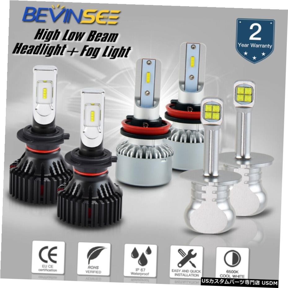 ボルボXC90 2003年から2007年コンボH7 H11 H1 LEDヘッドライトフォグ電球キットの6PCS 6PCS For Volvo XC90 2003-2007 Combo H7 H11 H1 LED Headlight Fog Light Bulb Kit 【並行輸入品】
