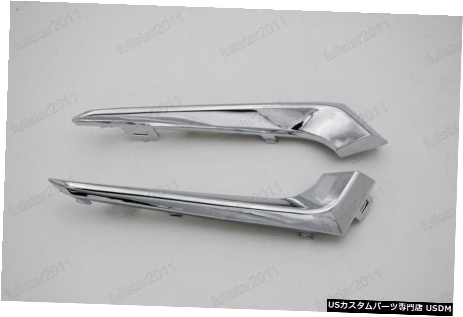 シボレーマリブ2016-2018用クロームフロントフォグライトランプ成形トリムカバー Chrome Front Fog Light Lamp Molding Trim Covers For Chevrolet Malibu 2016-2018 【並行輸入品】