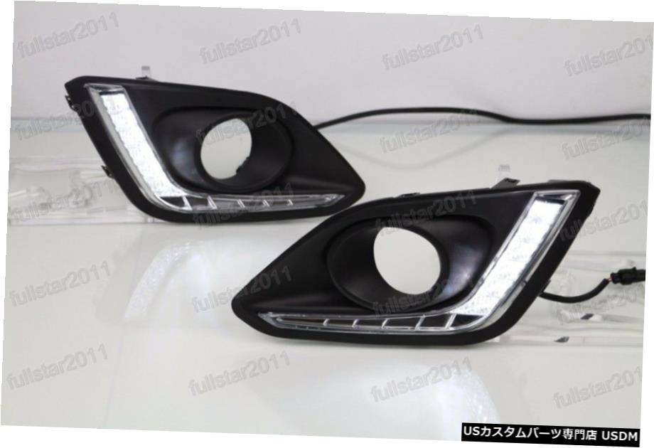 ライトDRLフォグランプ用スズキスイフト2014-2016を実行2XホワイトLED昼間 2X White LED Daytime Running Light DRL Fog Lamps For Suzuki Swift 2014-2016 【並行輸入品】