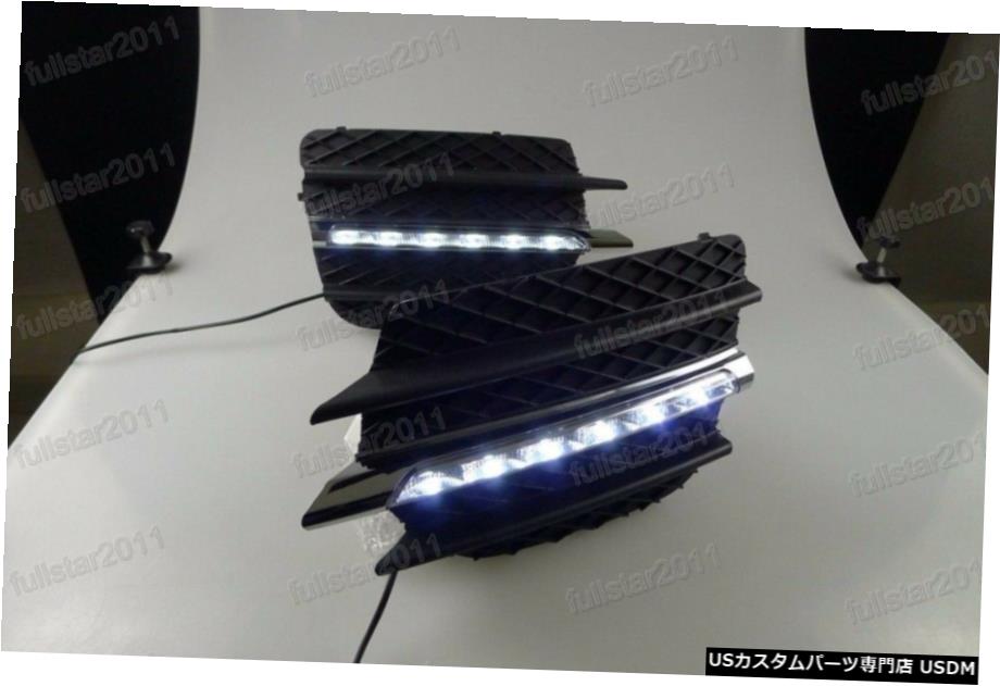 1セットホワイトLED DRL昼間ライトフォグランプ用BMW X6 E71を実行している2009年から2012年 1Set White LED DRL Daytime Running Lights Fog Lamp For BMW X6 E71 2009-2012 【並行輸入品】