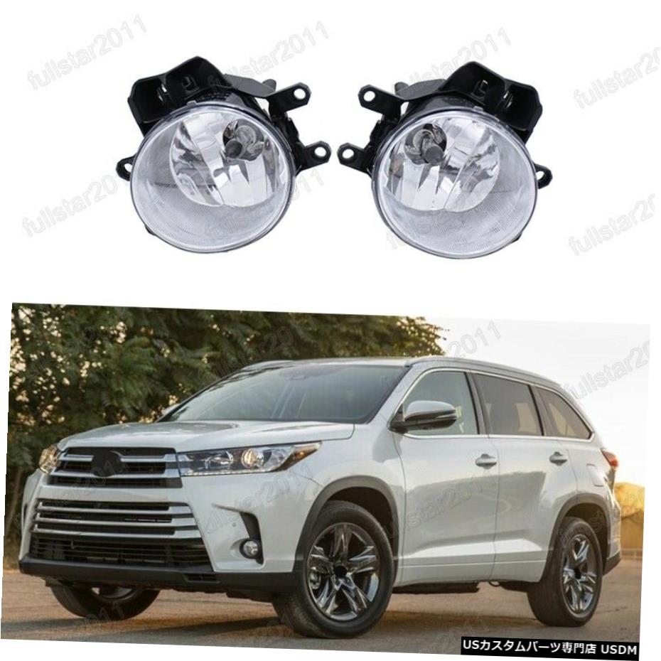 1Pairフロントバンパーフォグランプワット/球根のためにトヨタハイランダー2017年から2019年 1Pair Front Bumper Fog Lights w/Bulbs For Toyota Highlander 2017-2019 【並行輸入品】