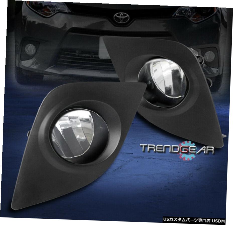 14-16トヨタカローラLEFT + RIGHT FOR BUMPER FOG LIGHT LAMP CHROME + LED電球+ BEZEL BUMPER FOG LIGHT LAMP CHROME +LED BULB+BEZEL FOR 14-16 TOYOTA COROLLA LEFT+RIGHT 【並行輸入品】