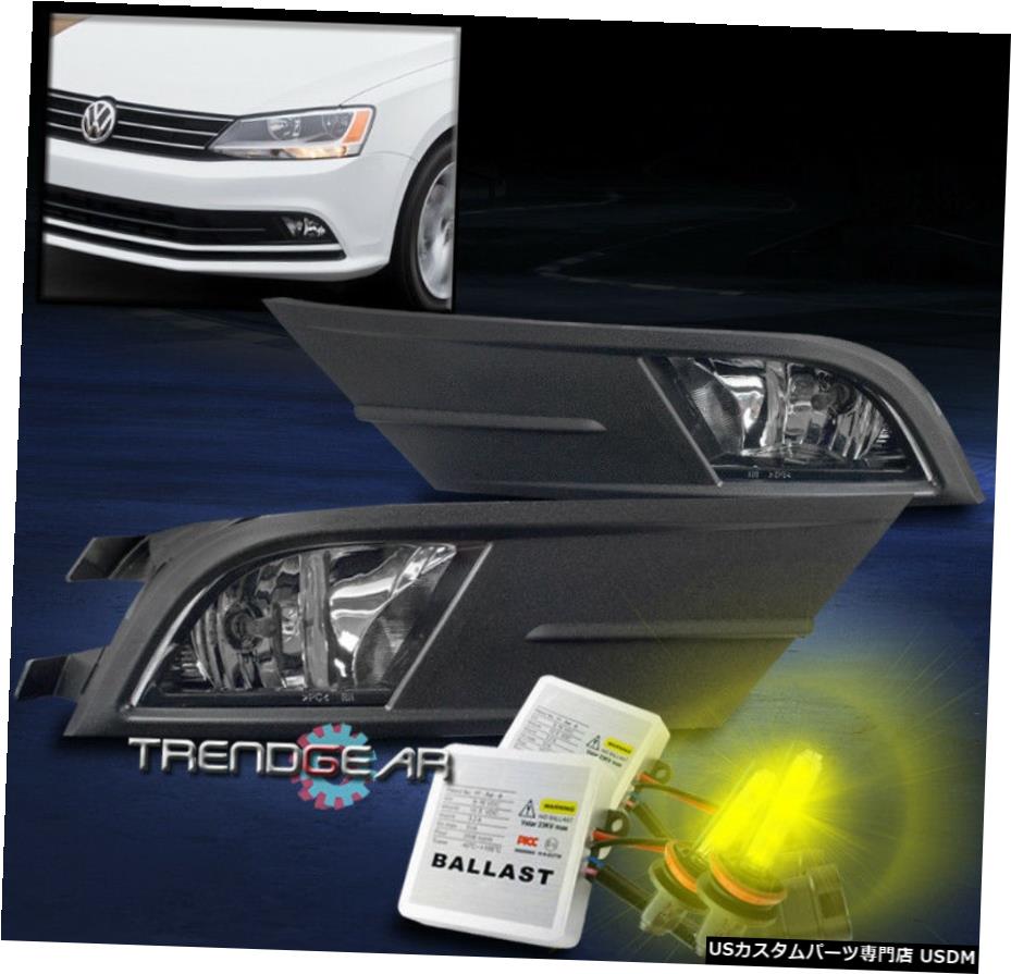 2015-2017 VW JETTA BUMPER DRIVING FOG LIGHT LAMP CHROME CLEAR W / 3000K HID +スイッチ 2015-2017 VW JETTA BUMPER DRIVING FOG LIGHT LAMP CHROME CLEAR W/3000K HID+SWITCH 【並行輸入品】