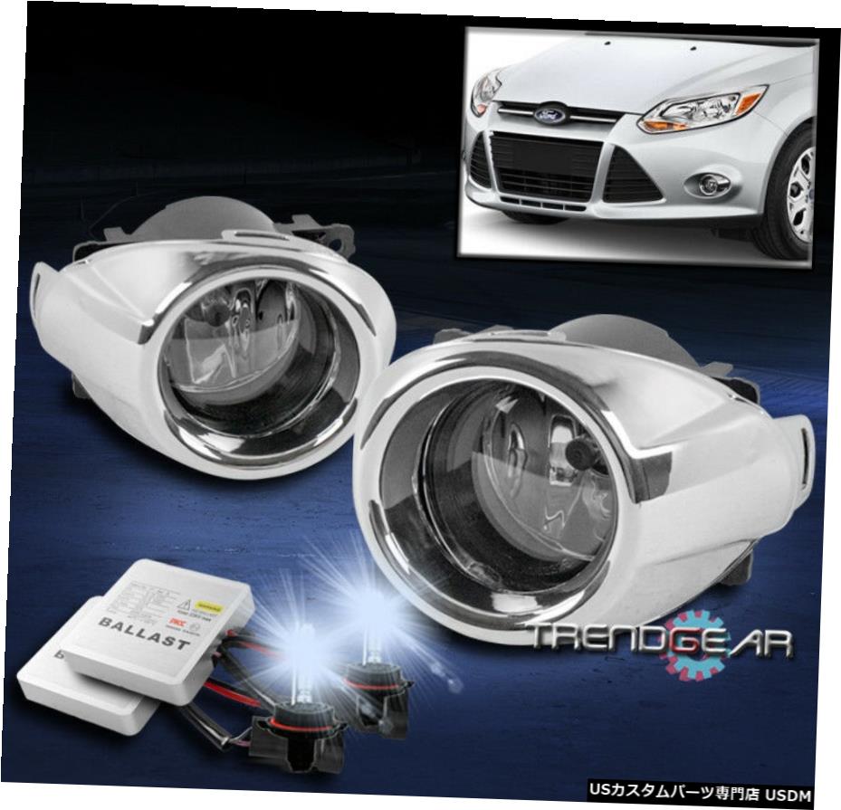 2012-2014 FORD FOCUS BUMPER FOG LIGHTS LAMP CHROME CLEAR LENS W / 8K HID + BEZEL FOR FOR 2012-2014 FORD FOCUS BUMPER FOG LIGHTS LAMP CHROME CLEAR LENS W/8K HID+BEZEL 【並行輸入品】