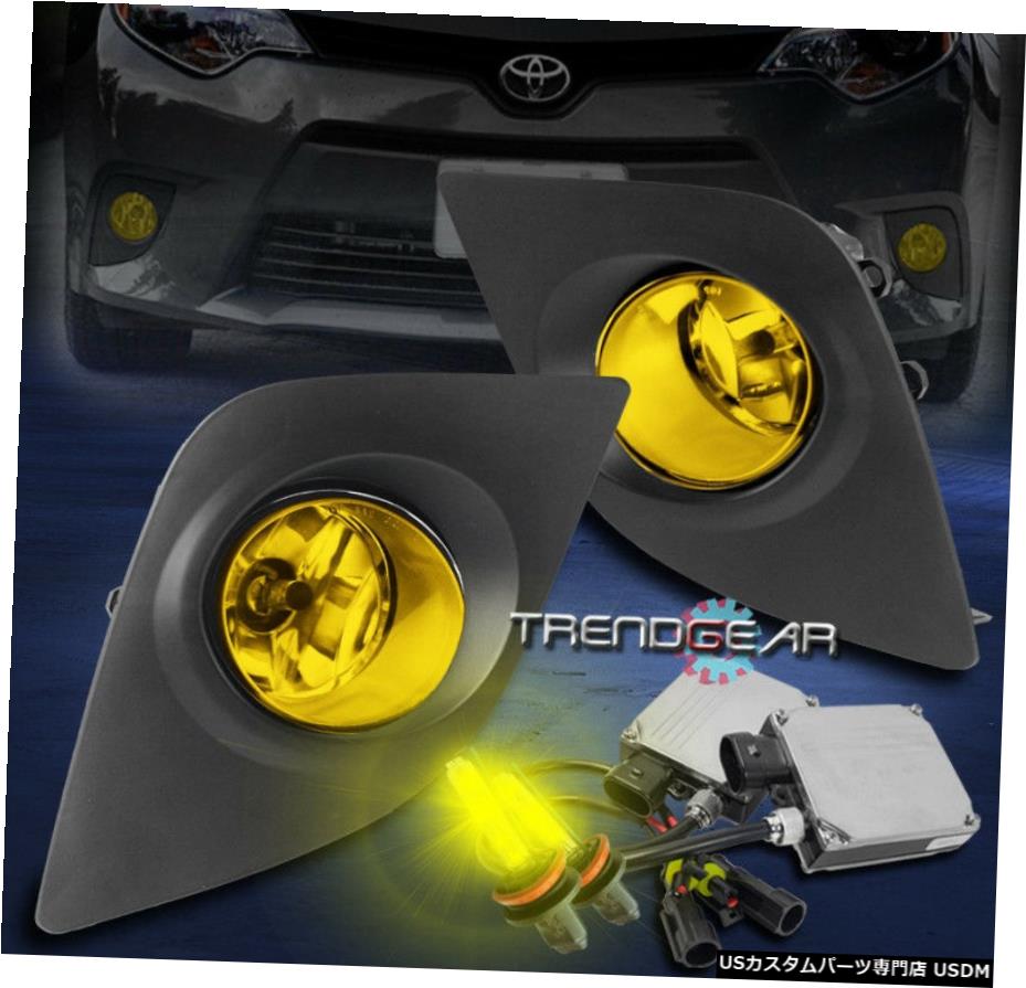 2014 2015 2016トヨタカローラBUMPER YELLOW FOG LIGHT LAMP W / 3000K HID COVER FOR FOR 2014 2015 2016 TOYOTA COROLLA BUMPER YELLOW FOG LIGHT LAMP W/3000K HID COVER 【並行輸入品】