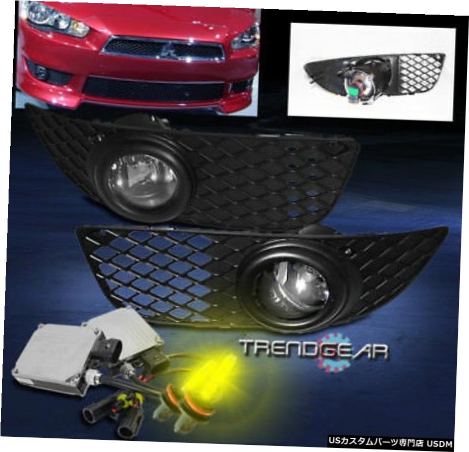 2008-2014三菱ランサーBUMPER JDM CHROME FOG LIGHT LAMP W / 3K HIDキット+ SWITCH 2008-2014 MITSUBISHI LANCER BUMPER JDM CHROME FOG LIGHT LAMP W/3K HID KIT+SWITCH 【並行輸入品】