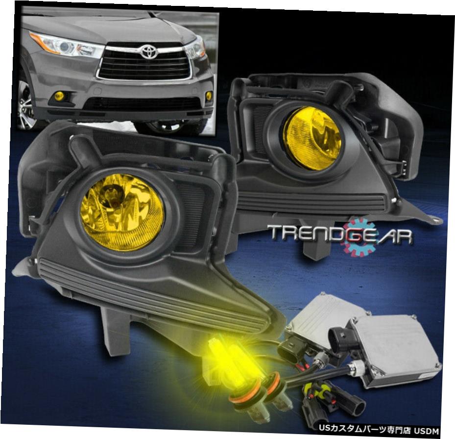 14-16 TOYOTA HIGHLANDER BUMPER DRIVING FOG LIGHT LAMP YELLOW W / 3K HID +スイッチ用 FOR 14-16 TOYOTA HIGHLANDER BUMPER DRIVING FOG LIGHT LAMP YELLOW W/3K HID+SWITCH 【並行輸入品】