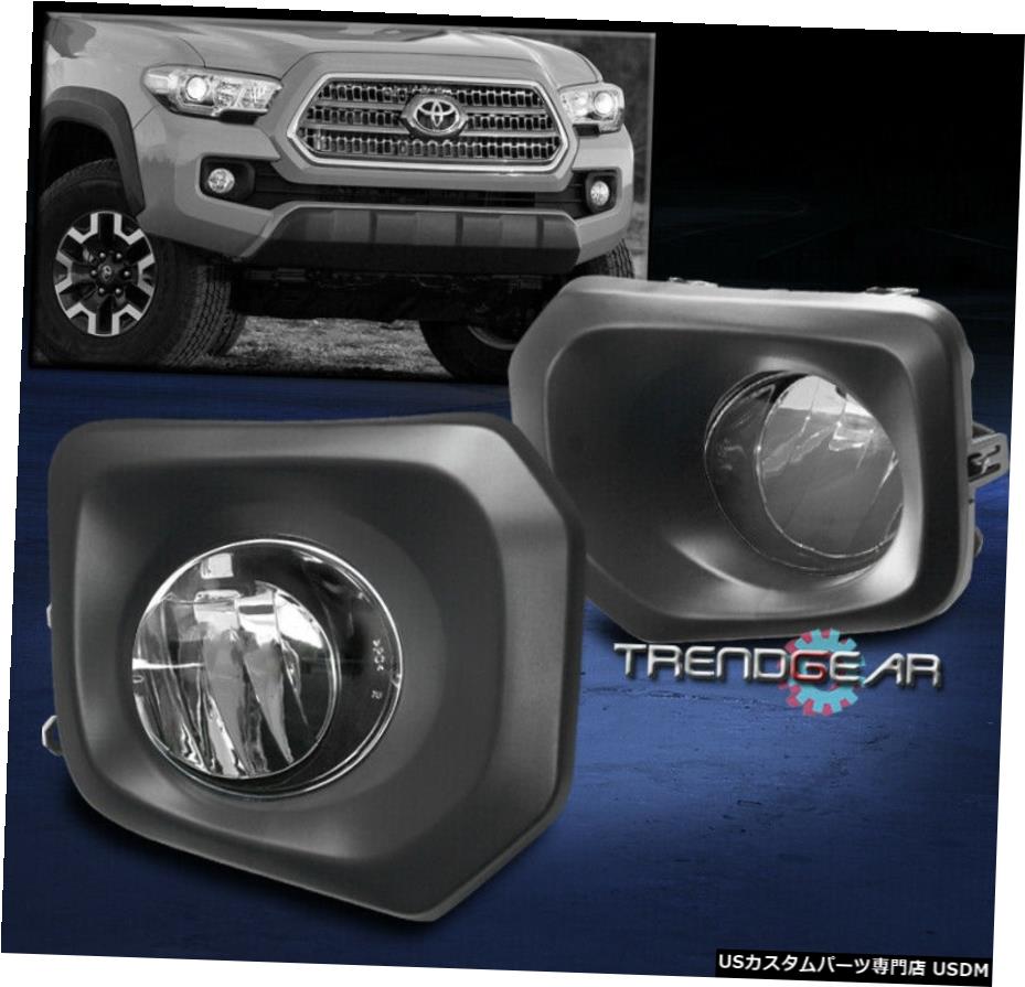 BUMPER LED FOG LIGHT LAMP CHROME + BLACK BEZEL + 2016から2017 TOYOTA TACOMAためのスイッチ BUMPER LED FOG LIGHT LAMP CHROME +BLACK BEZEL+SWITCH FOR 2016-2017 TOYOTA TACOMA 【並行輸入品】