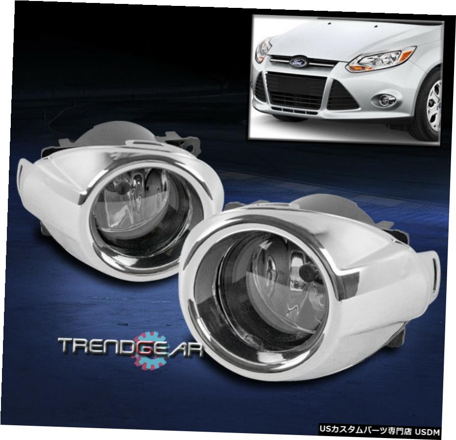 2012-2014 FORD FOCUS BUMPER FOG LIGHTS LAMP CHROME CLEAR LENS W / BEZEL +スイッチ用 FOR 2012-2014 FORD FOCUS BUMPER FOG LIGHTS LAMP CHROME CLEAR LENS W/BEZEL+SWITCH 【並行輸入品】