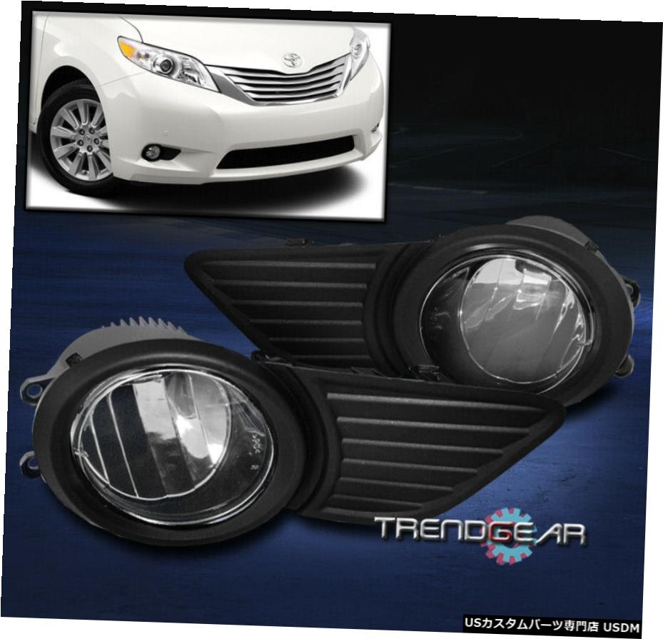 BUMPER DRIVING CHROME LED FOG LIGHT W / 11-16 TOYOTA SIENNA FOR BLACK BEZEL +スイッチ BUMPER DRIVING CHROME LED FOG LIGHT W/BLACK BEZEL+SWITCH FOR 11-16 TOYOTA SIENNA 【並行輸入品】