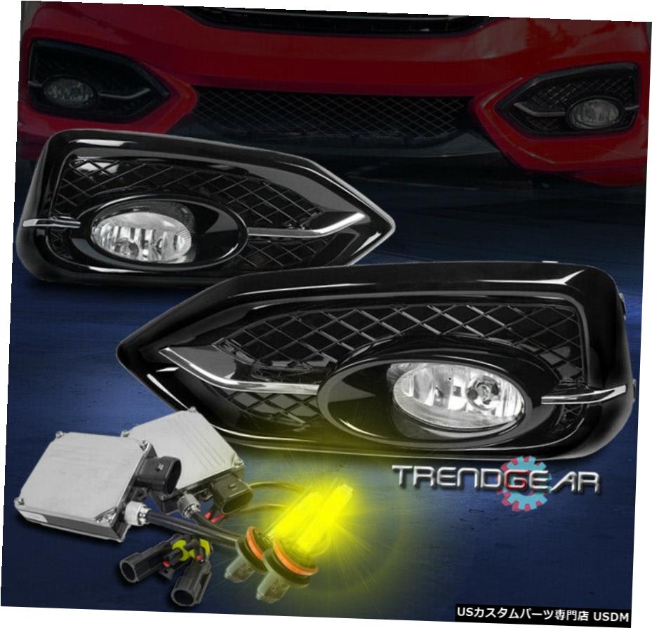 14-15 HONDA CIVIC 2DR BUMPER CHROME FOG LIGHT LAMP W / GLOSS BLACK BEZEL + 3000K HID 14-15 HONDA CIVIC 2DR BUMPER CHROME FOG LIGHT LAMP W/GLOSS BLACK BEZEL+3000K HID 【並行輸入品】