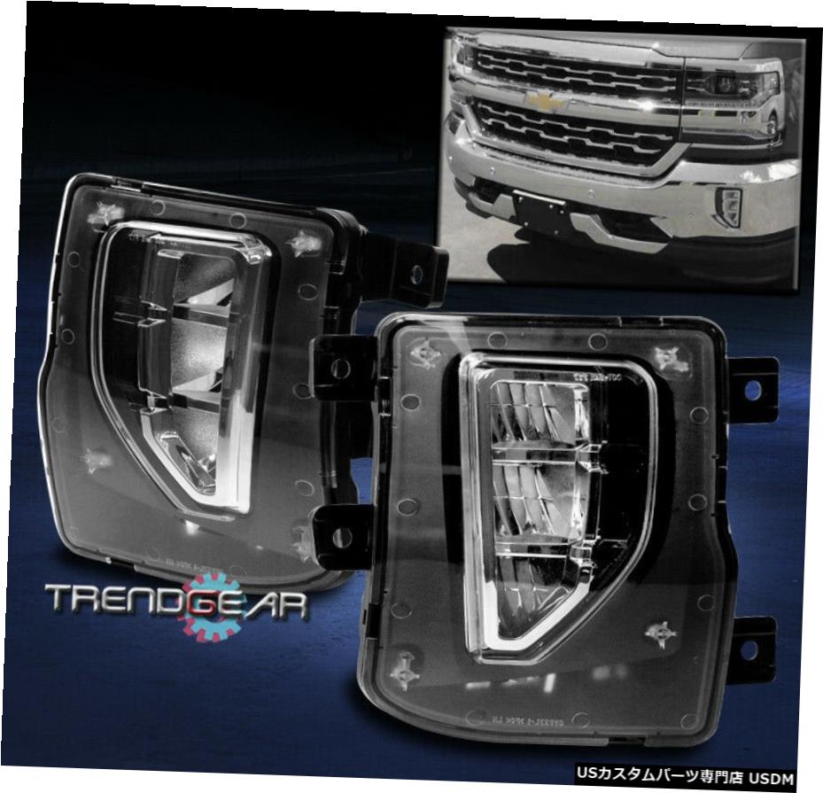 16-18シボレーSILVERADO 1500 BUMPER LED FOG LIGHT LAMP KIT CHROME W / SWITCH FOR FOR 16-18 CHEVROLET SILVERADO 1500 BUMPER LED FOG LIGHT LAMP KIT CHROME W/SWITCH 【並行輸入品】