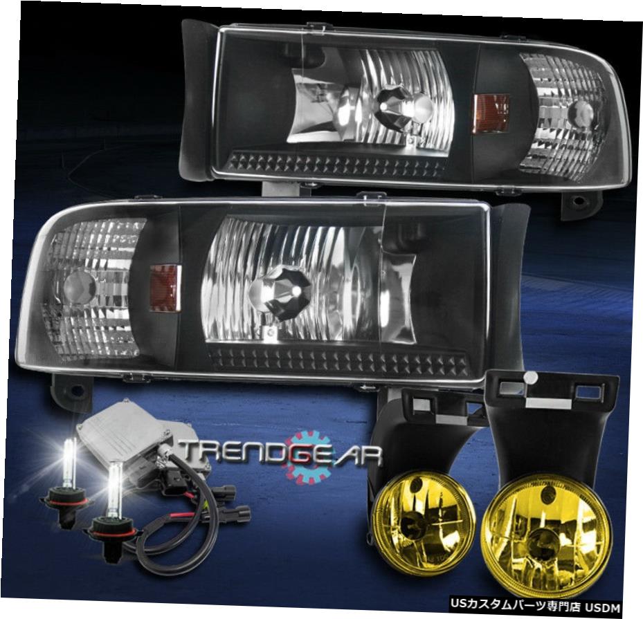 1994-2001 DODGE RAM BLACK CRYSTALヘッドライトW / YELLOW DRIVING FOG LIGHT + 8000K HID 1994-2001 DODGE RAM BLACK CRYSTAL HEADLIGHT W/YELLOW DRIVING FOG LIGHT+8000K HID 【並行輸入品】