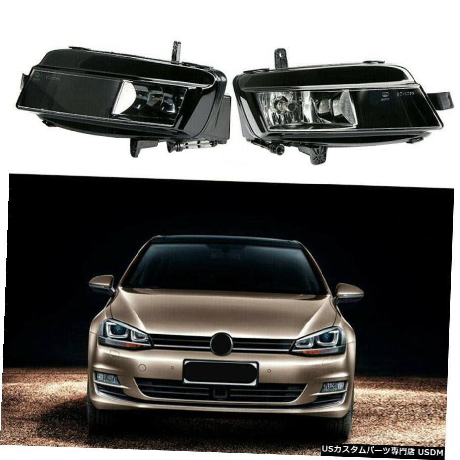 1Pair左フロント＆＃038;右バンパーフォグライトハロゲンランプフィット感のためのVWゴルフMK7 12-16 1Pair Front Left & Right Bumper Fog Light Halogen Lamp Fit For VW Golf MK7 12-16 【並行輸入品】