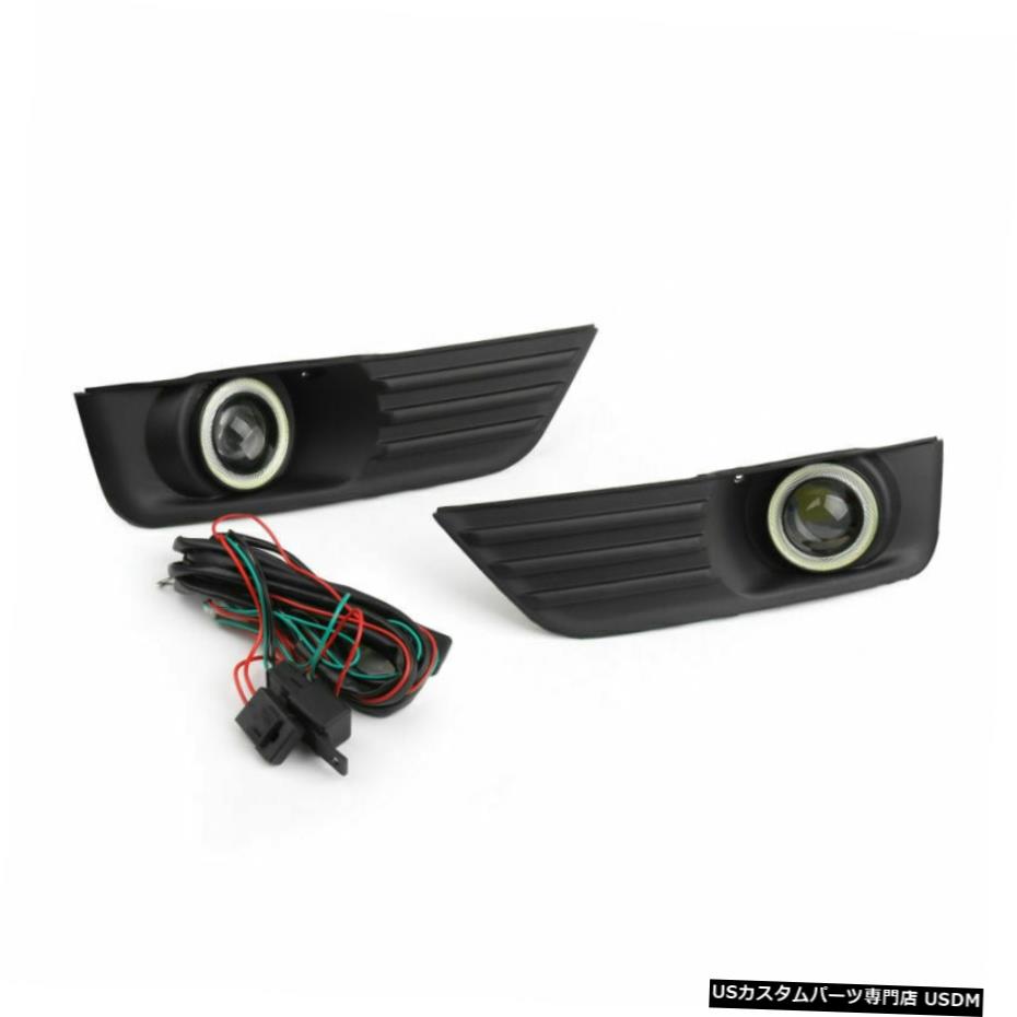2X DRLは、フォードフォーカス2005年の米国のフロントライトフォグランプLED角目のリングを実行します 2X DRL Running Front Lights Fog Lamps LED Angle Eyes Ring For Ford Focus 2005 US 【並行輸入品】