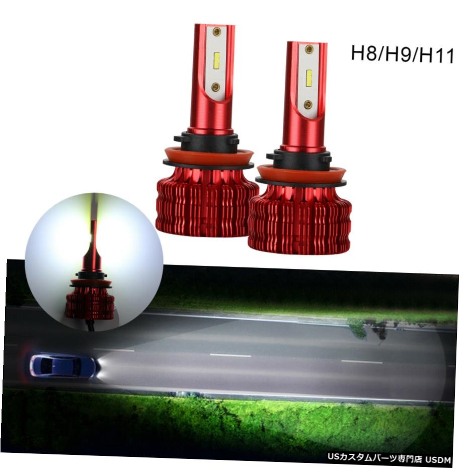 2倍H8 / H9 / H11 LEDヘッドライトキットの球根6500Kドライビングライトフォグランプスーパーブライト 2x H8/H9/H11 LED Headlight Kit Bulbs 6500K Driving Light Fog Lights Super Bright 【並行輸入品】