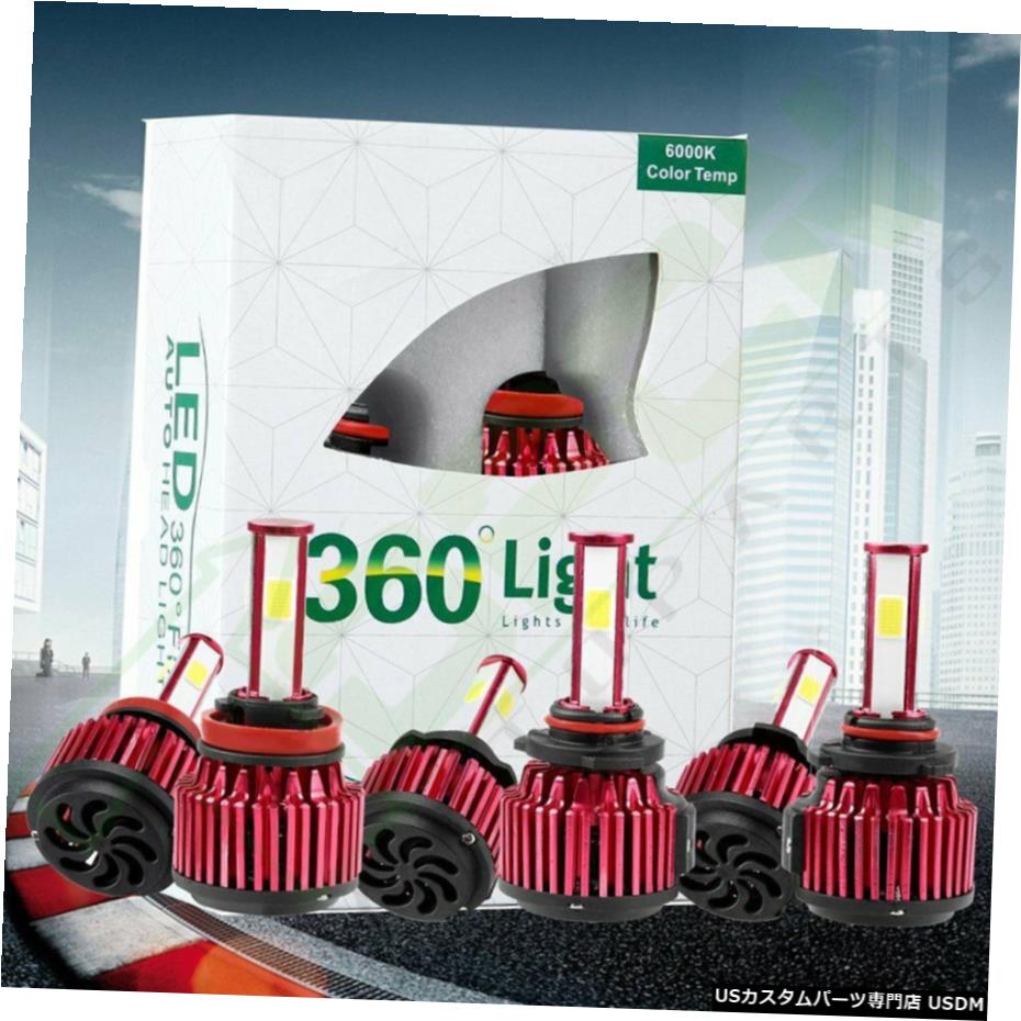 + 9006 9005 + H11 12800LM CREE LEDヘッドライトフォグランプHB3 HB4 H8 H9 6000K 9005 + 9006 + H11 12800LM CREE LED Headlights Fog Lights HB3 HB4 H8 H9 6000K 【並行輸入品】