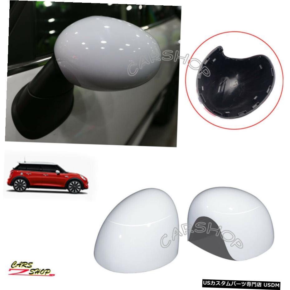 エアロパーツ MINIクーパーF54 F55 F56 F57 F60アスペンホワイトサイドミラーカバーキャップ交換するための For MINI Cooper F54 F55 F56 F57 F60 Aspen White Side Mirror Cover Cap Replace 【並行輸入品】
