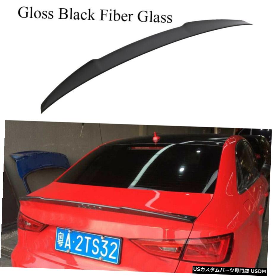 エアロパーツ 光沢のある黒リアトランクスポイラーリップブートウイングFRPのためにアウディA3 S3 RS3セダン14-19 Glossy Black Rear Trunk Boot Spoiler Lip Wing FRP For Audi A3 S3 RS3 Sedan 14-19 【並行輸入品】