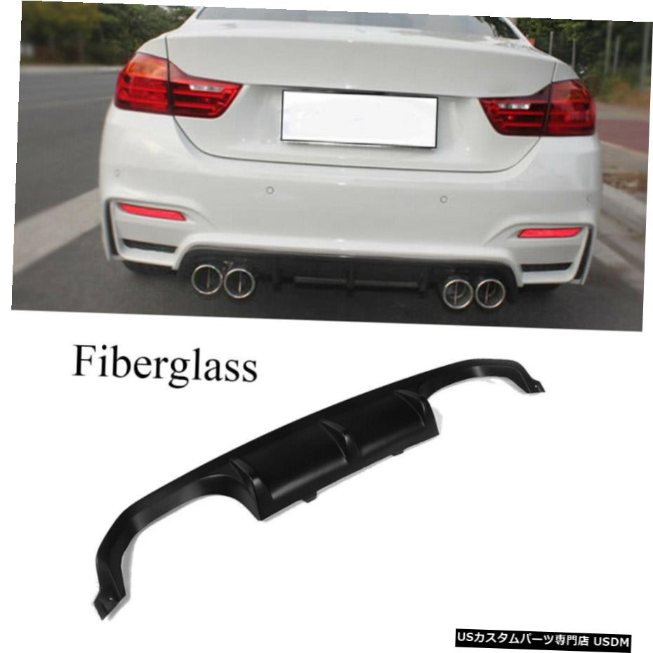 エアロパーツ 14-19 BMW F82 M4 F80 M3のためにマットブラックリアバンパーディフューザースポイラーファイバーグラス Matt Black Rear Bumper Diffuser Spoiler Fiberglas For 14-19 BMW F82 M4 F80 M3 【並行輸入品】