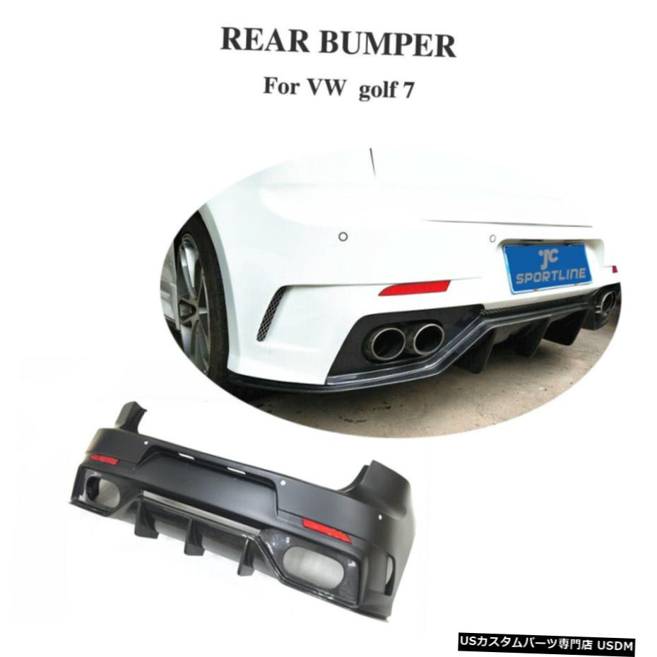 エアロパーツ フィット感のためのVWゴルフ7 MK 7 VII / R 14-17リアバンパーディフューザーBodykitカバーカーボン Fit For VW Golf 7 MK 7 VII /R 14-17 Rear Bumper Diffuser Bodykit Cover Carbon 【並行輸入品】|カスタムパーツ WORLD倉庫