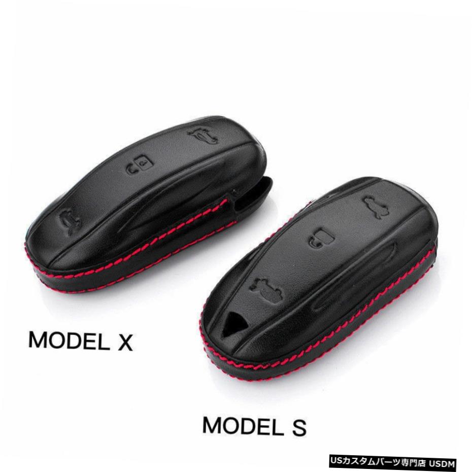 エアロパーツ 4D本物のレザーキーフォブについてはテスラモデルS / Xフォブコーブポケットケースカバーホルダー 4D Genuine Leather Key Fob For Tesla Model S/X Fob Cove Pocket Case Cover Holder 【並行輸入品】