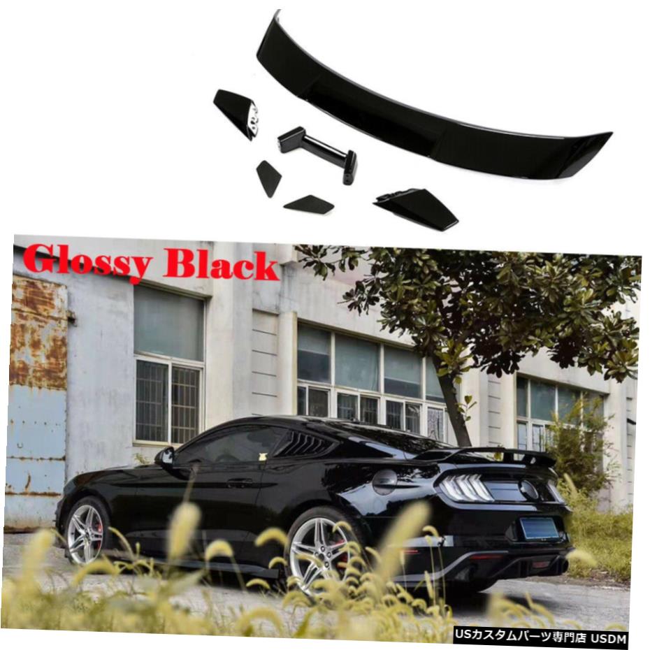 エアロパーツ ABS車のリアトランクスポイラーレーシングウイングについてはフォードマスタングクーペ15-19グロッシーブラック ABS Car Rear Trunk Spoiler Racing Wing For Ford Mustang Coupe 15-19 Glossy Black 【並行輸入品】