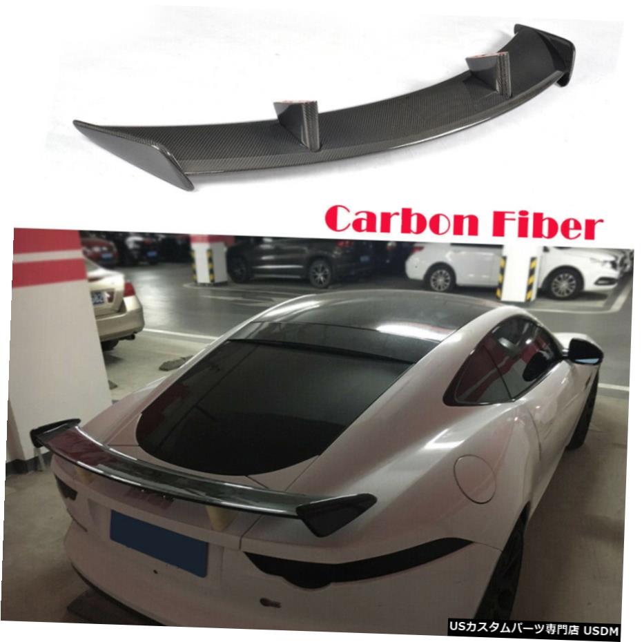 エアロパーツ カーボンファイバーリアスポイラーウイング修理されたフィット感のためのジャガーF-TYPEクーペ2ドア14-18 Carbon Fiber Rear Spoiler Wing Refit Fit For Jaguar F-TYPE Coupe 2-Door 14-18 【並行輸入品】