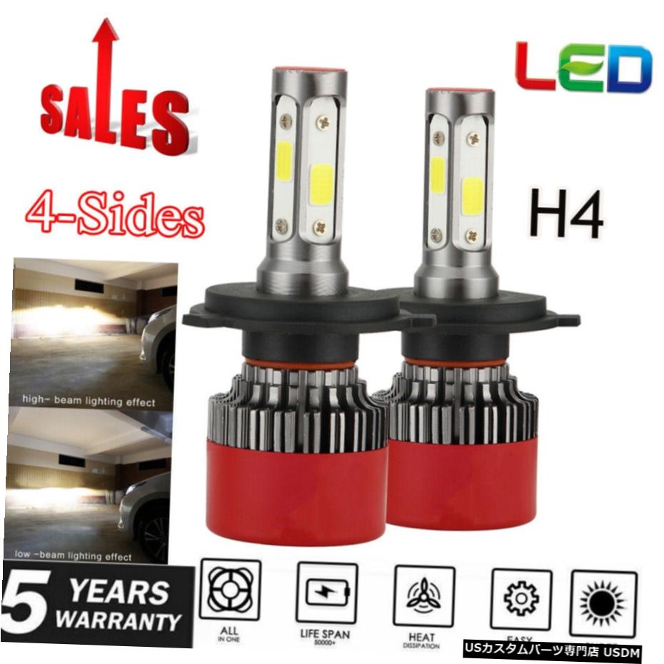 エアロパーツ H4 / 9003 4側のLEDヘッドライトの変換キット2800W 36000LM高低ビーム球根 H4 / 9003 4-side LED Headlight Conversion Kit 2800W 36000LM High Low Beam Bulbs 【並行輸入品】