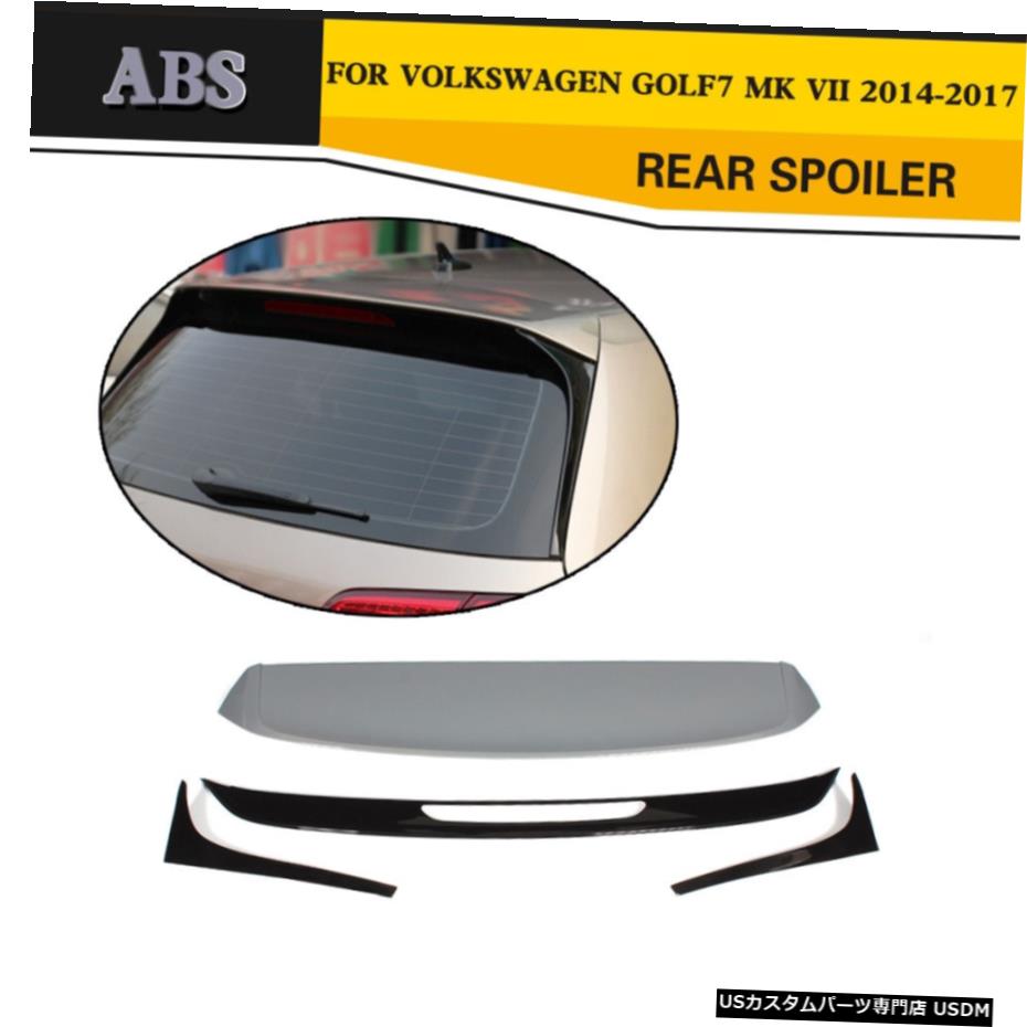 エアロパーツ フォルクスワーゲンVWゴルフ7 MK7非GTI R用ABSリアルーフスポイラーウイングフィット14-17 ABS Rear Roof Spoiler Wing Fit for Volkswagen VW Golf 7 MK7 Non-GTI R 14-17 【並行輸入品】|カスタムパーツ WORLD倉庫