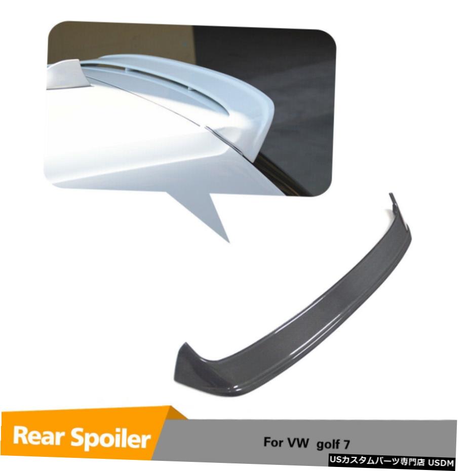 エアロパーツ カーボンファイバーリアルーフスポイラーウィンドウウィングフィット感のためのVWゴルフ7 MK 7 VII 14-17 Carbon Fiber Rear Roof Spoiler Window Wing Fit For VW Golf 7 MK 7 VII 14-17 【並行輸入品】
