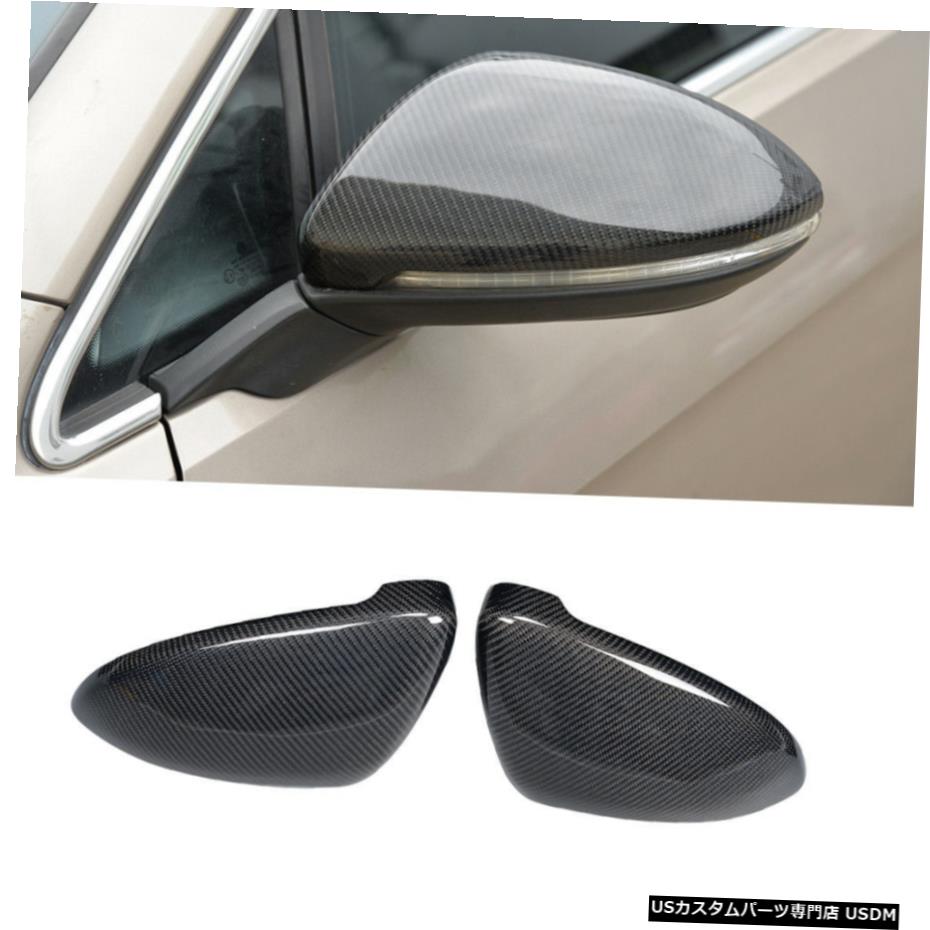 エアロパーツ VWゴルフ7 VII MK7.5 GTIサイドミラーカバーキャップの交換カーボンファイバーのための適合 Fit for VW Golf 7 VII MK7.5 GTI Side Mirror Cover Cap Replacement Carbon Fiber 【並行輸入品】