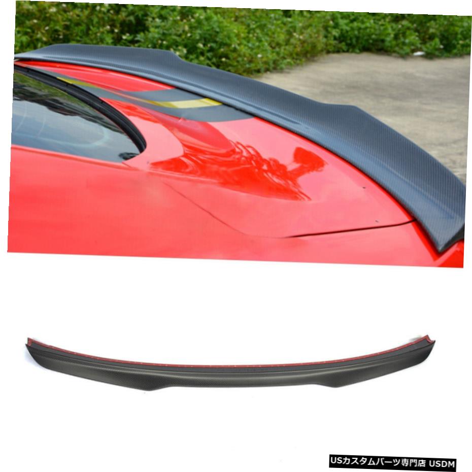 エアロパーツ フォードマスタング15-17マットブラックのためのカーボンファイバーリアトランクスポイラーブーツウイングフィット Carbon Fiber Rear Trunk Boot Spoiler Wing Fit for Ford Mustang 15-17 Matt Black 【並行輸入品】