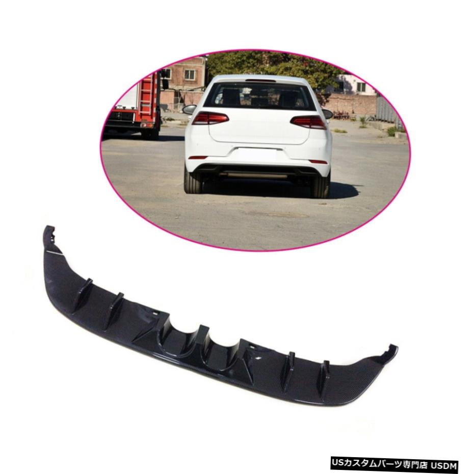 エアロパーツ フィット感のためのVWゴルフ7.5 MK 7.5 / GTI / R 18-19リアディフューザーリップ中央デュアルエキゾースト Fit For VW Golf 7.5 MK 7.5 /GTI /R 18-19 Rear Diffuser Lip Central Dual Exhaust 【並行輸入品】